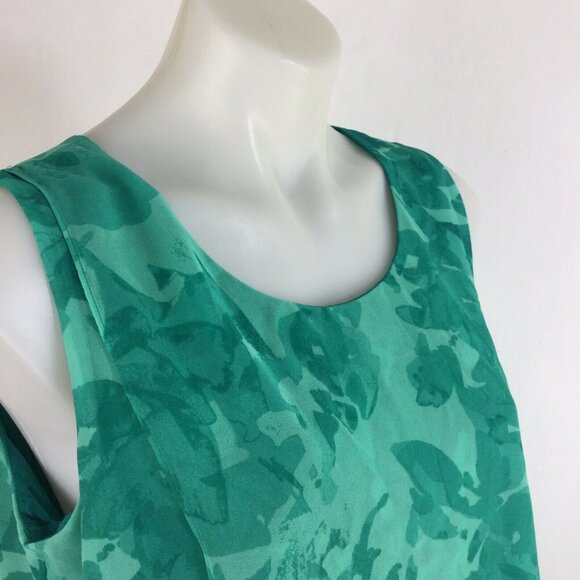 H by Halston Tank  Floral Print Chiffon Overlay - Picture 7 of 8